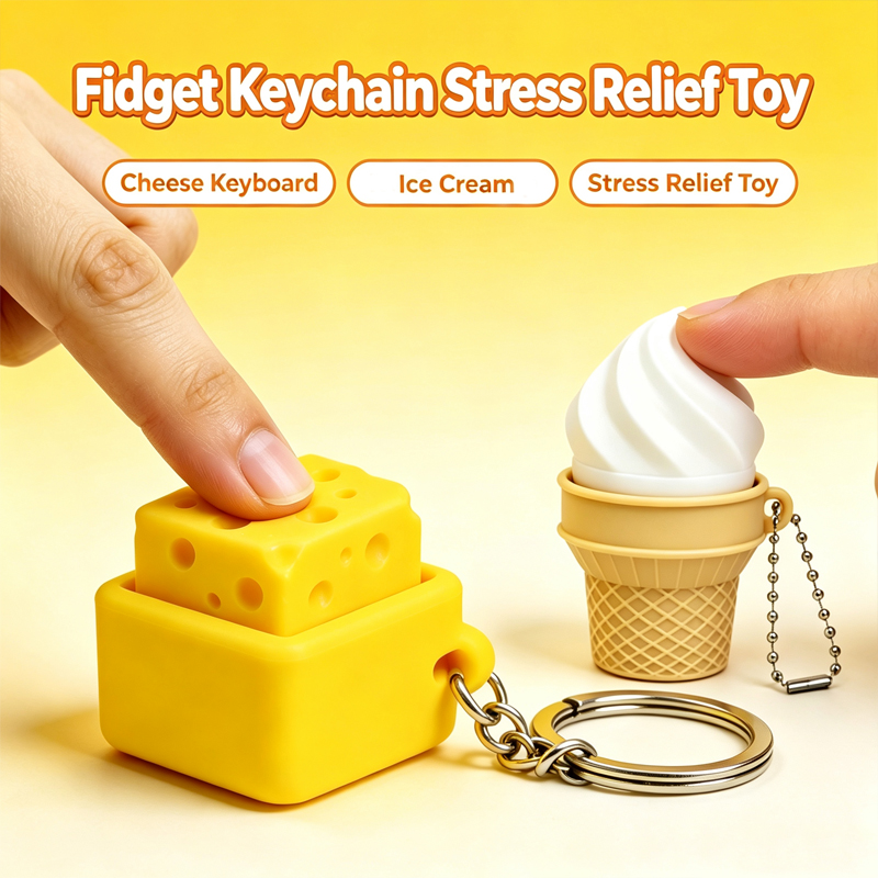 3D Printing Desk - 3D Printed Fidget Clicker Keychain Mini