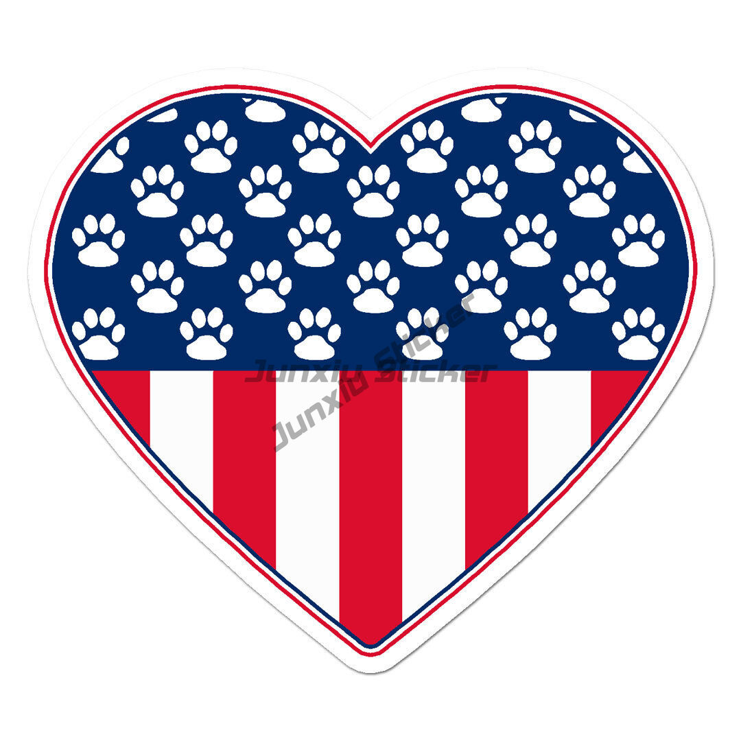 3D Printing Vinyl - USA Flag Dog Paw Prints Vinyl