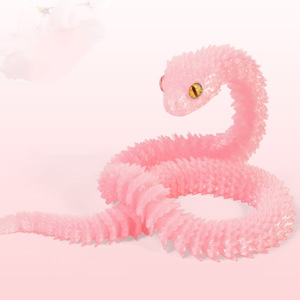 3D Printing Simulator - Realistic 3D Printed Snake Multicolor Rotatable