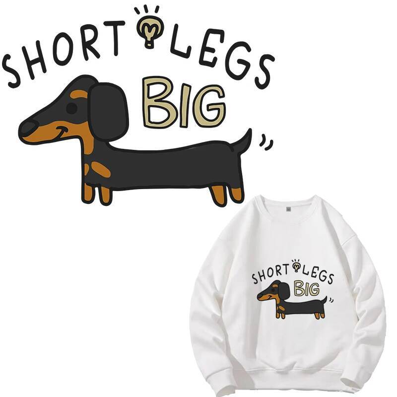 3D Printing Vinyl - 24.3cmX18cm Cartoon Dachshund Heat transfer clothing