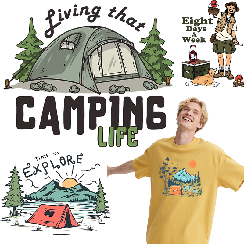 3D Printing Vinyl - Summer camping dtf clothing hot stamping