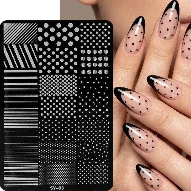 3D Printing Templates Free - 3D Cute Dotting Strip Lines Nail
