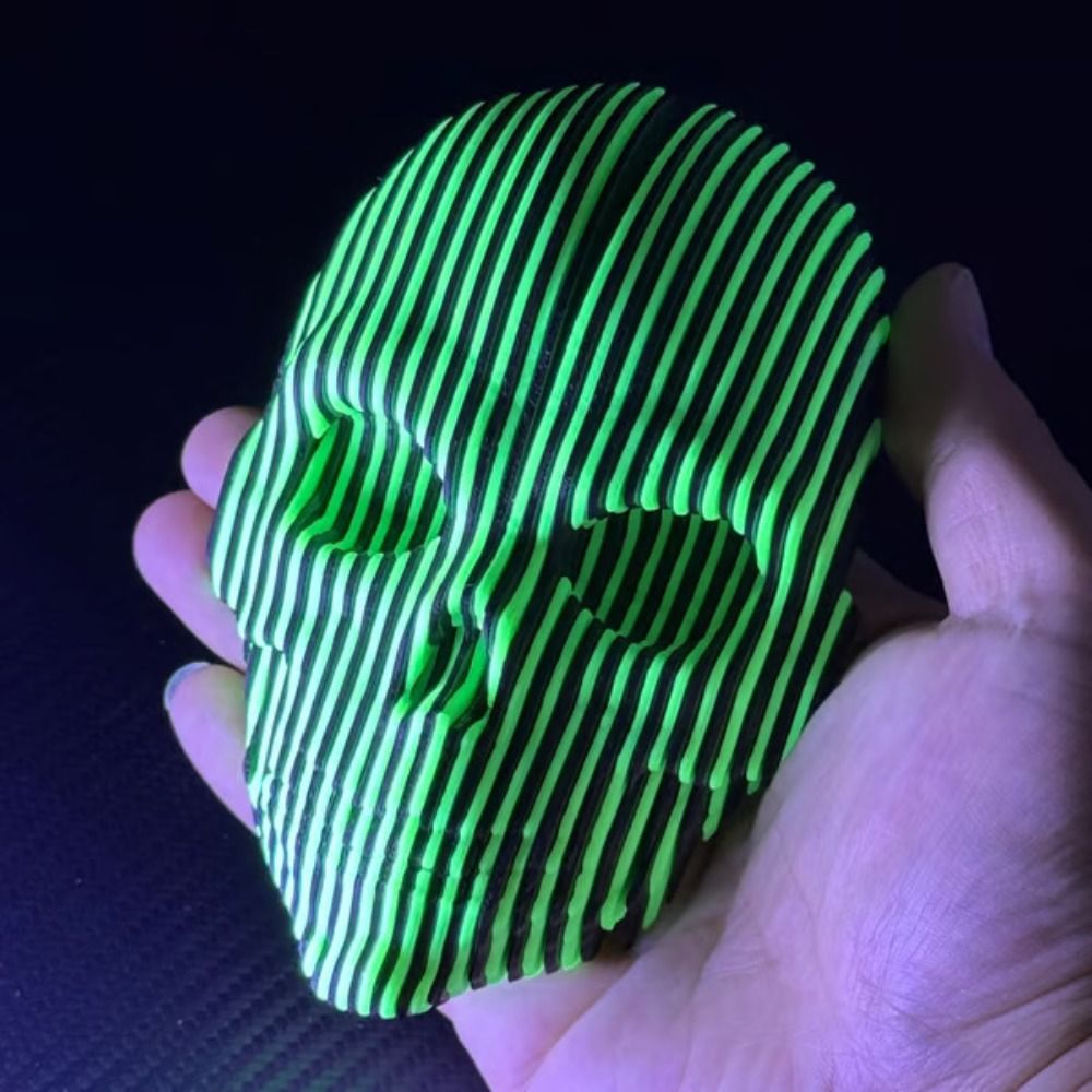 3D Printing Simulator - Visual Illusion 3D Printing Skulls Simulation