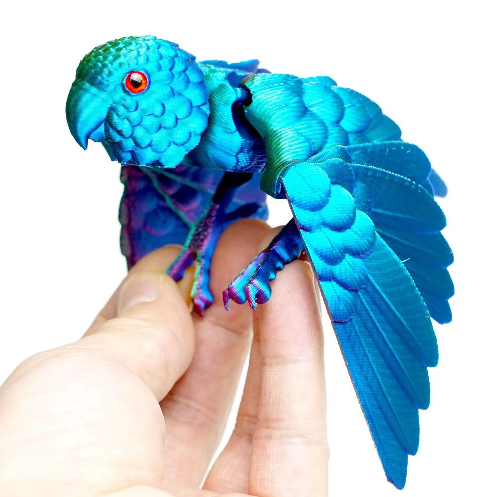 3D Printing Simulator - Simulated Eye 3D Printed Parrot Model