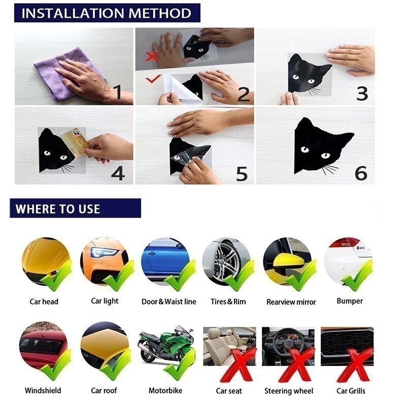 Car Sticker Animal Cat Paw Pri - 3D Printing Vinyl ulasan dan harga