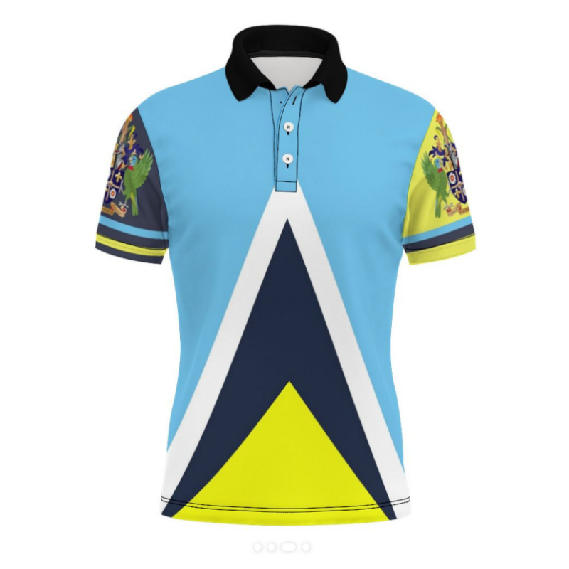 Saint Lucia Polo Shirt Customi - 3D Printing Link ulasan dan harga