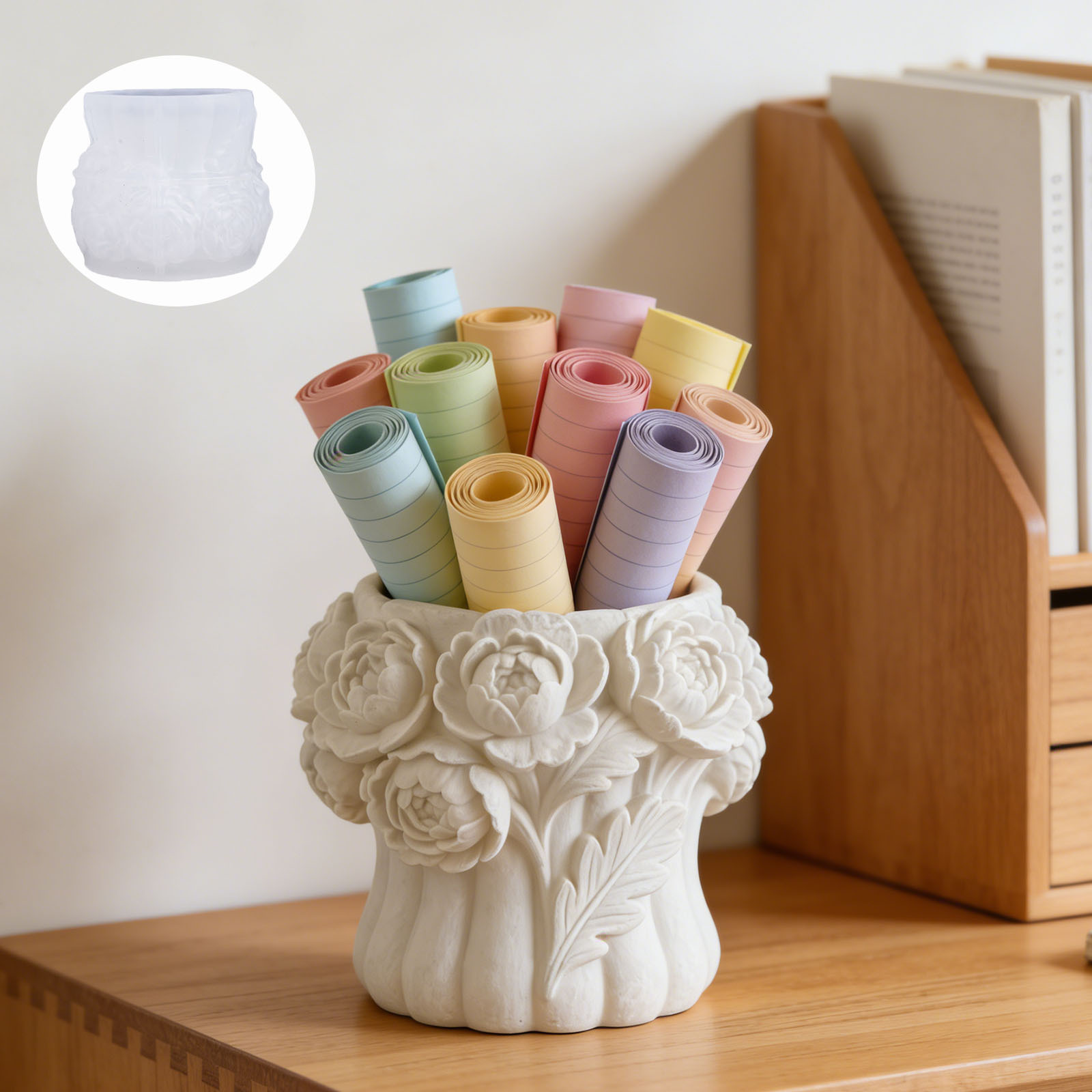3D Rose Flower Vase Silicone M - 3D Printing Pot ulasan dan harga
