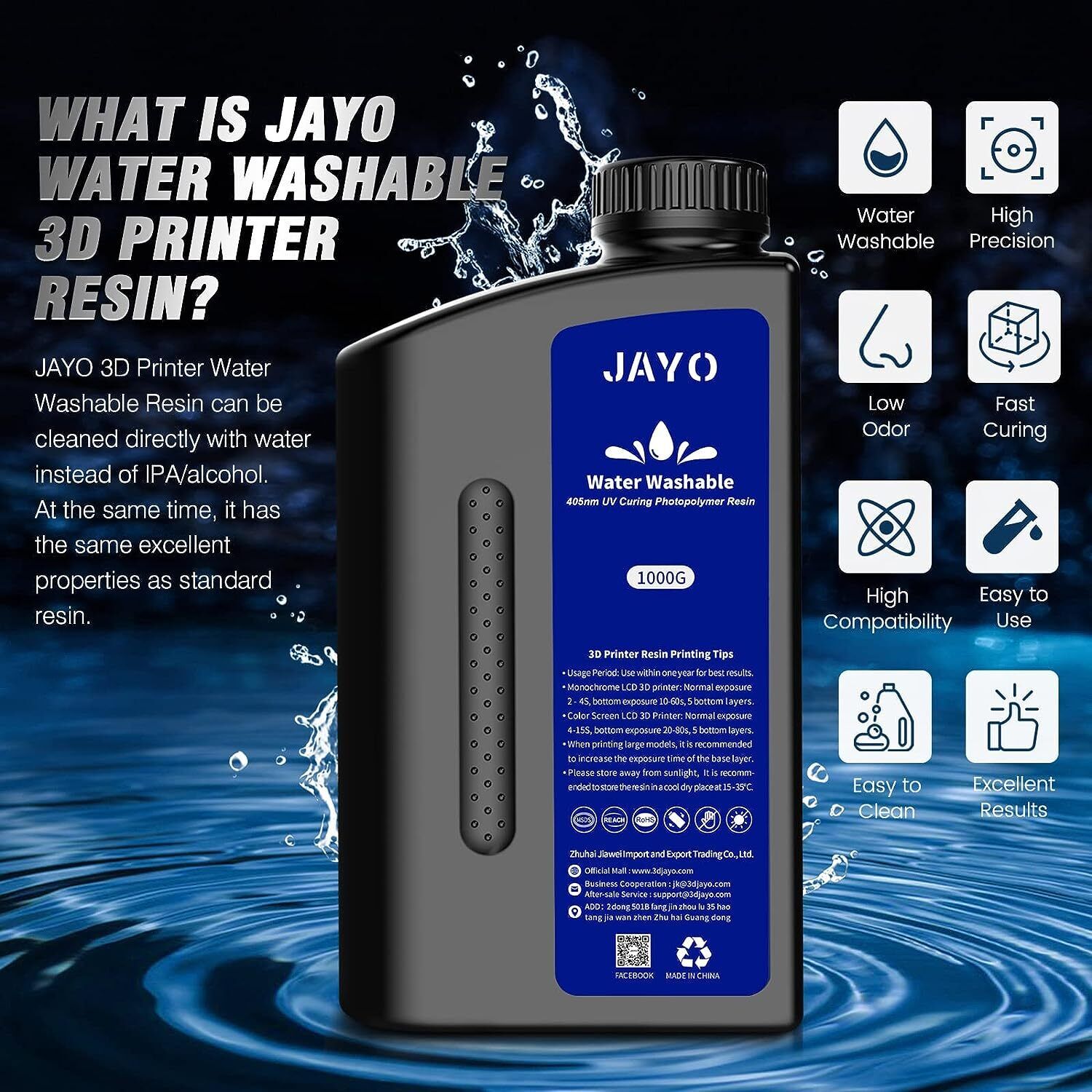 JAYO Standard /ABS-Like/ Water - 3D Printing Uv Sensitive Resin ulasan dan harga