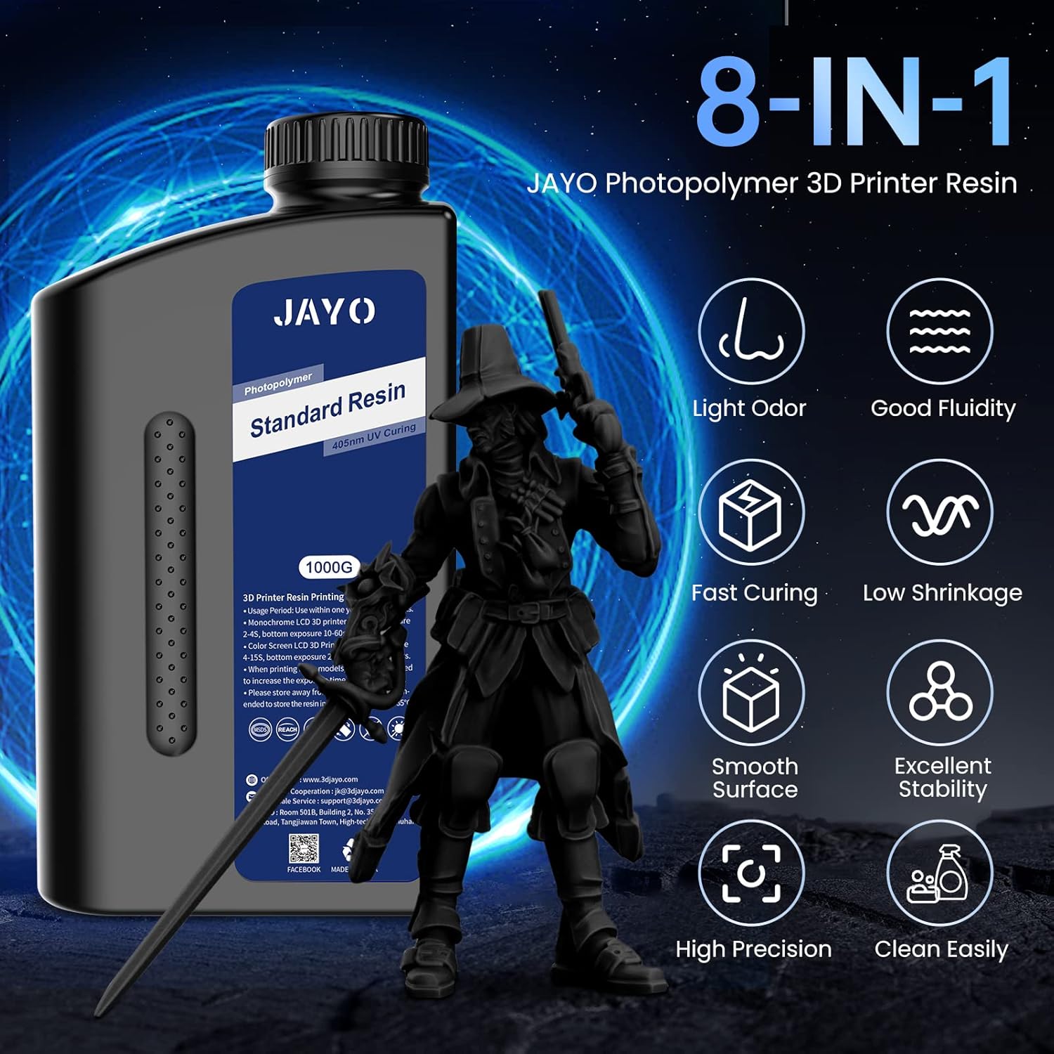 JAYO Standard /ABS-Like/ Water - 3D Printing Uv Sensitive Resin ulasan dan harga