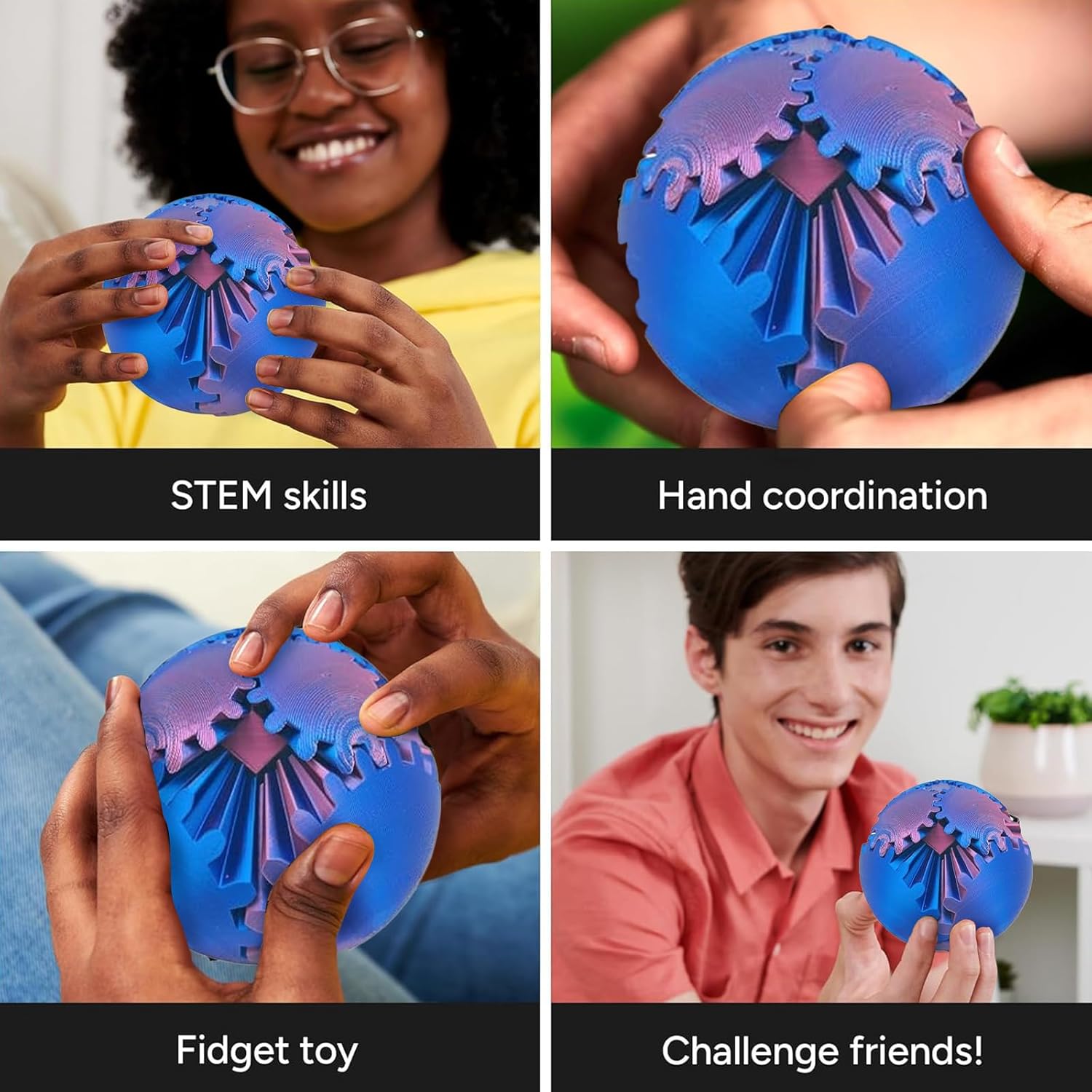 Gear Ball 3D Printed Fidget To - 3D Printing Gears ulasan dan harga