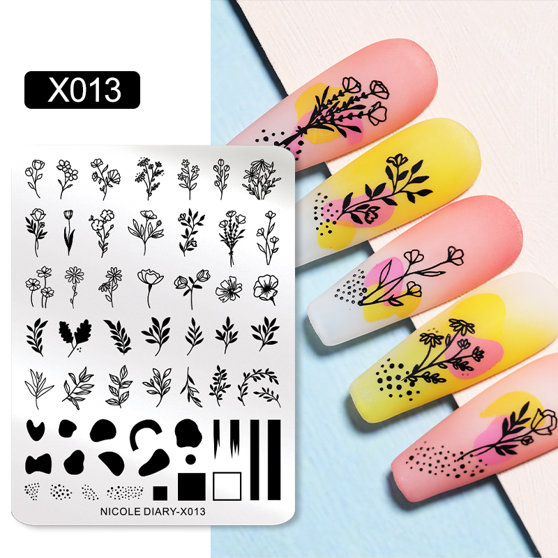 NICOLE DIARY Leaves Flower Nai - 3D Printing Templates Free ulasan dan harga