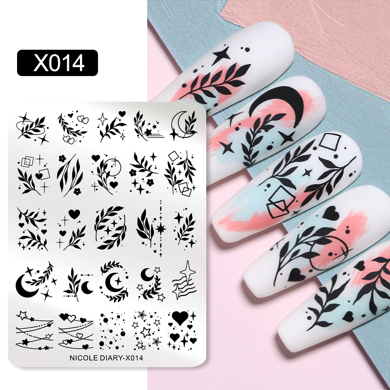 NICOLE DIARY Leaves Flower Nai - 3D Printing Templates Free ulasan dan harga