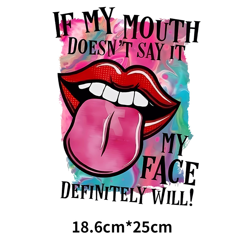Sexy leopard print lips Heat T - 3D Printing Vinyl ulasan dan harga