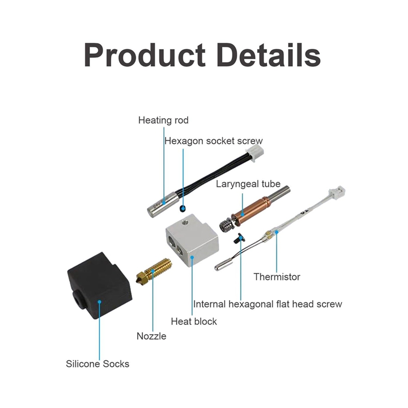 Hotend for 3 Hot End Kit Print - 3D Printing Kit ulasan dan harga