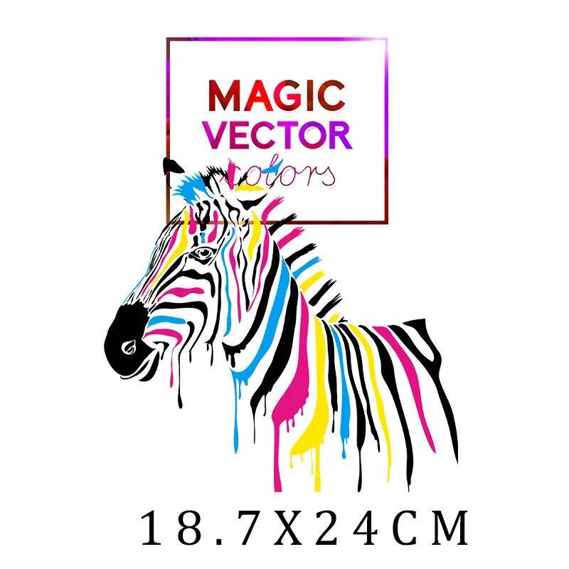 Colors Zebras Animal Patches D - 3D Printing Vinyl ulasan dan harga