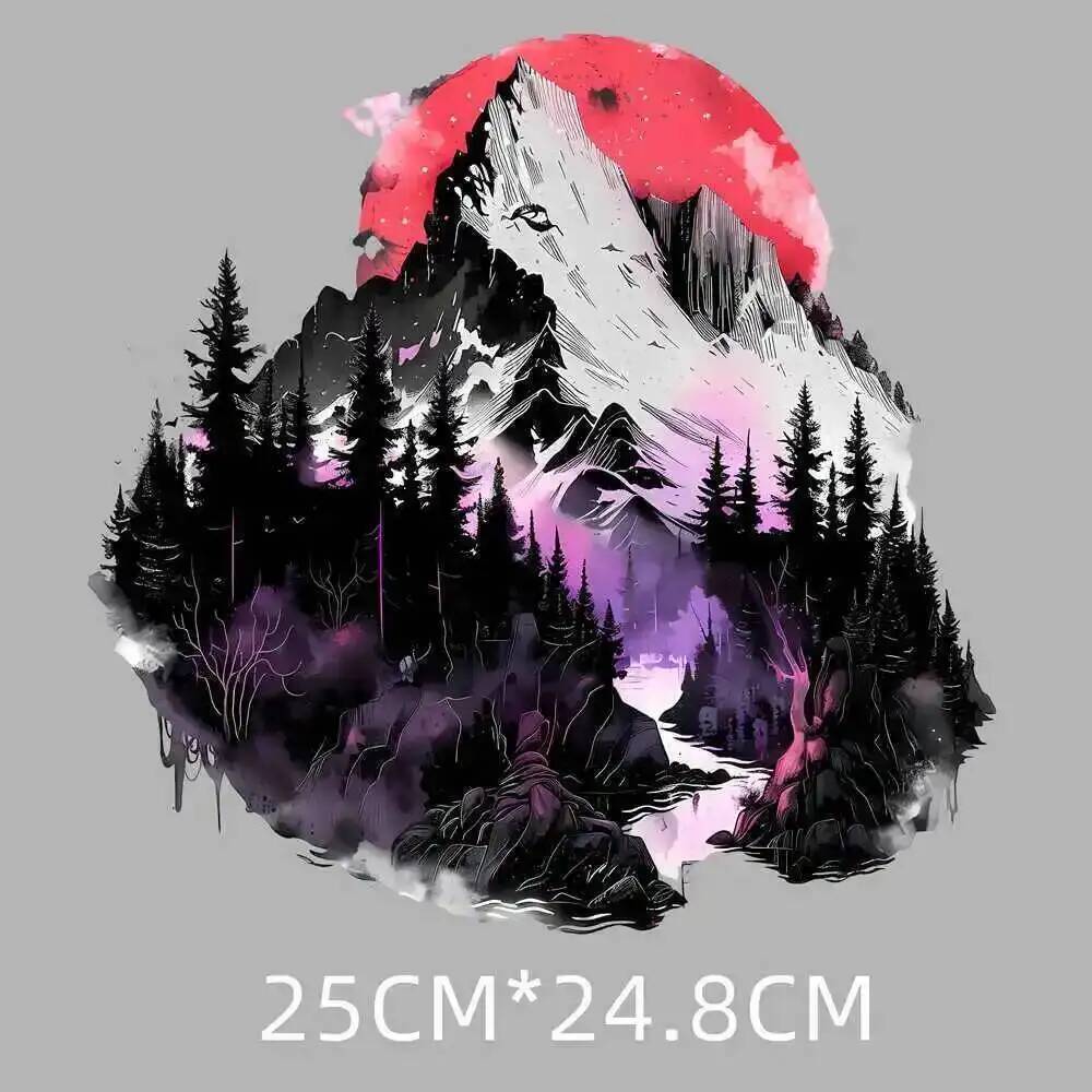 25cm Snow Mountain Scenery Iro - 3D Printing Vinyl ulasan dan harga