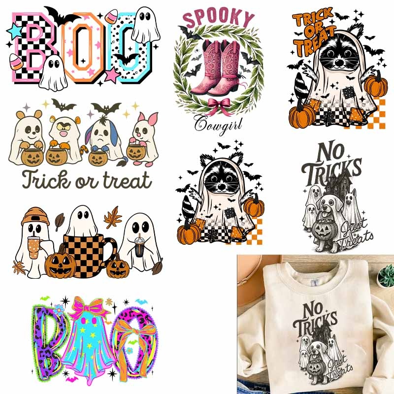 New Halloween Animals Iron On  - 3D Printing Vinyl ulasan dan harga
