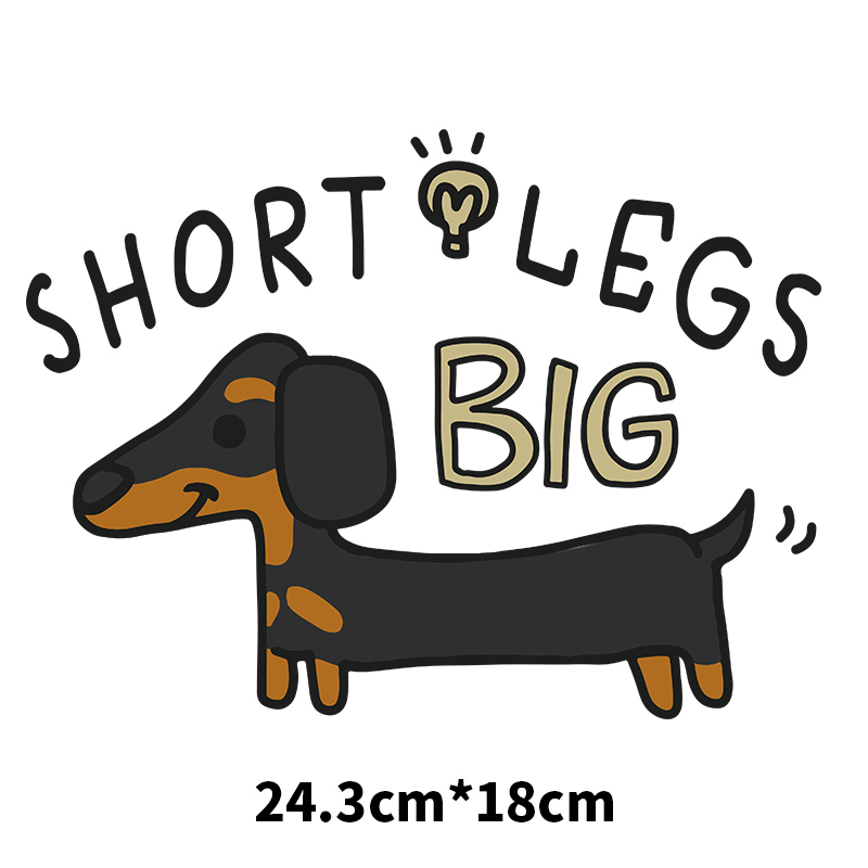 24.3cmX18cm Cartoon Dachshund  - 3D Printing Vinyl ulasan dan harga