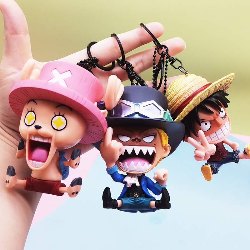 One Piece Anime Keychain, Luff - 3D Printing Luffy ulasan dan harga
