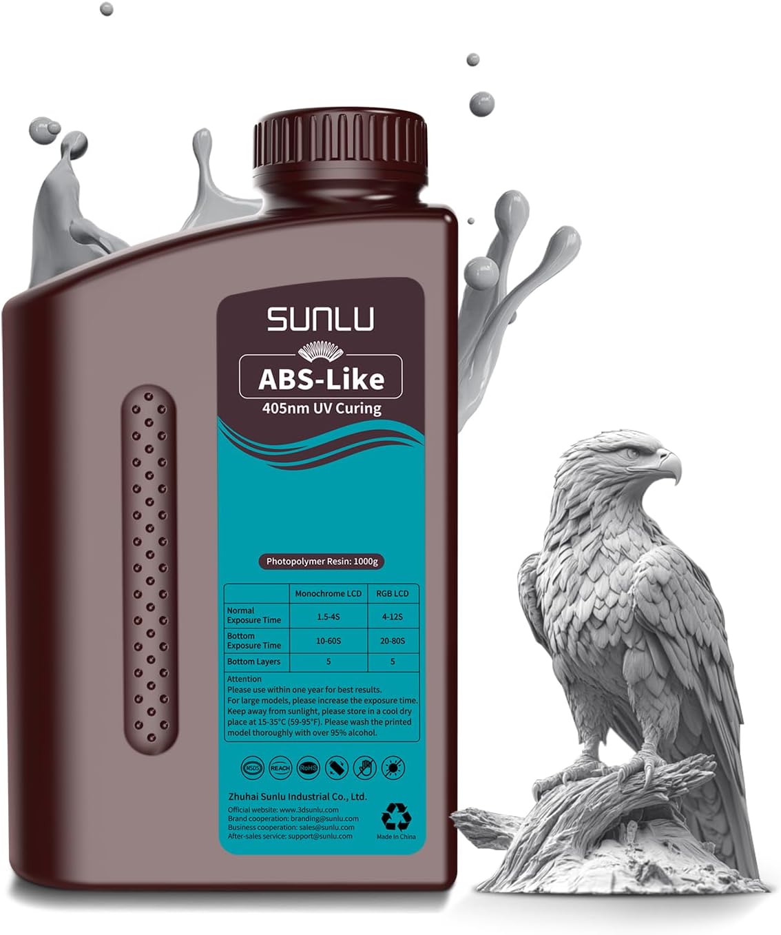 SUNLU ABS Like Resin 405nm 1KG - 3D Printing Uv Sensitive Resin ulasan dan harga