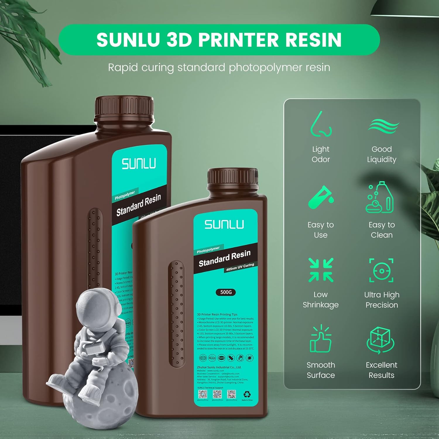 SUNLU 3KG Standard / Red Wax R - 3D Printing Uv Sensitive Resin ulasan dan harga