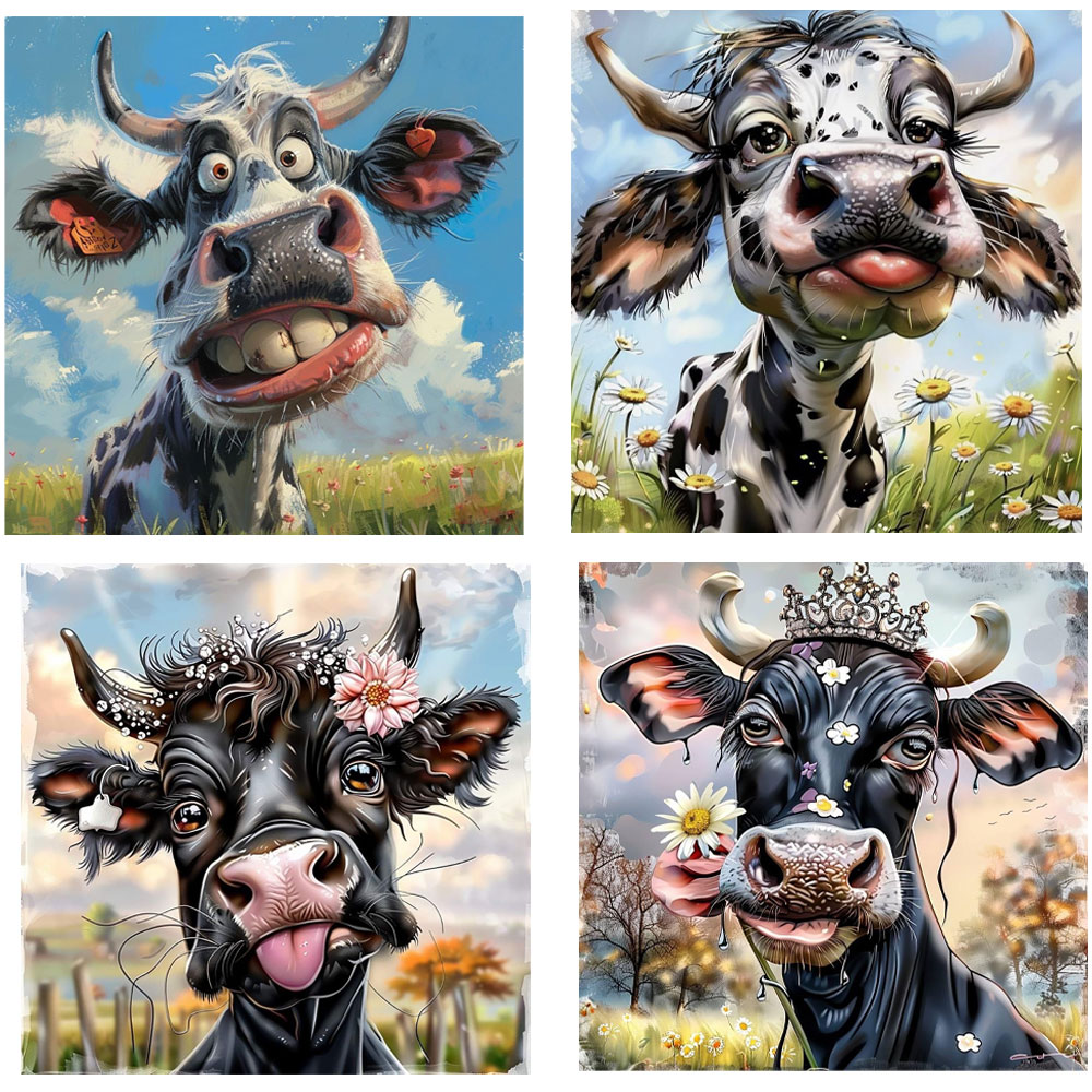 Funny Cow Print Iron On Transf - 3D Printing Vinyl ulasan dan harga