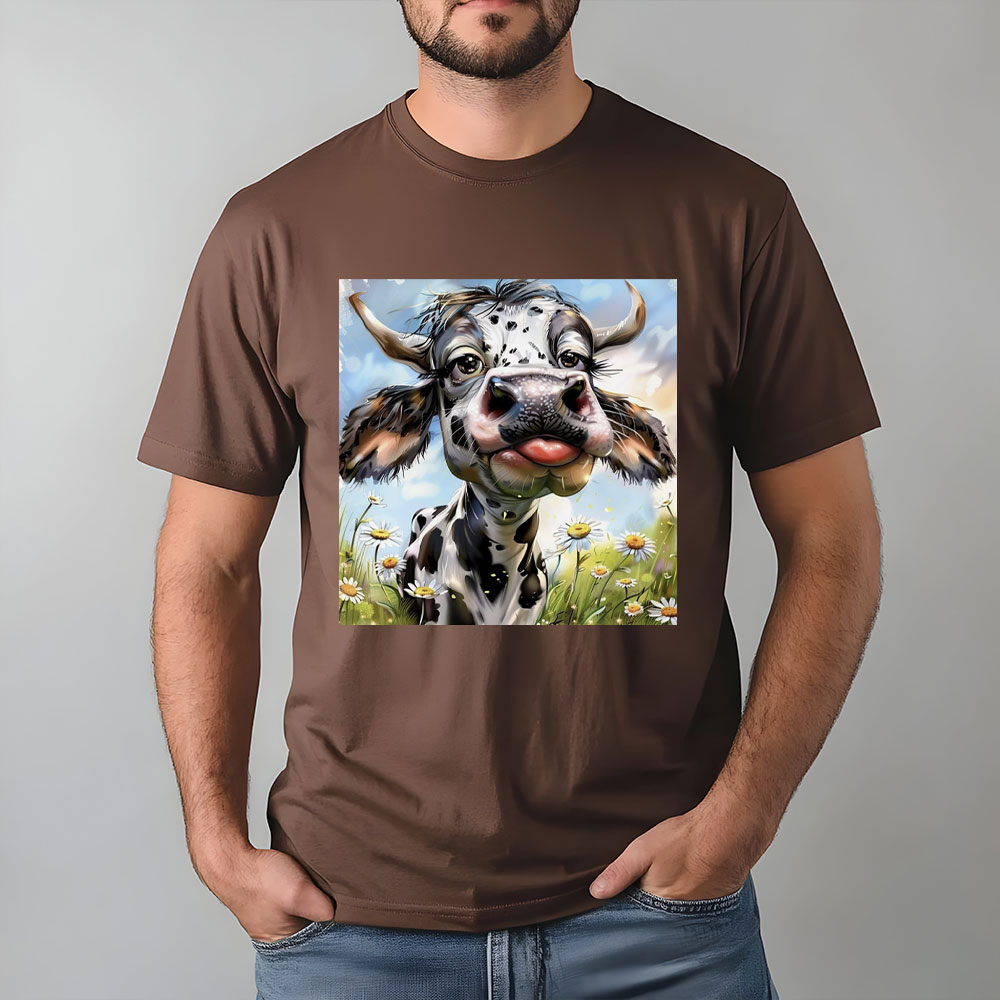 Funny Cow Print Iron On Transf - 3D Printing Vinyl ulasan dan harga