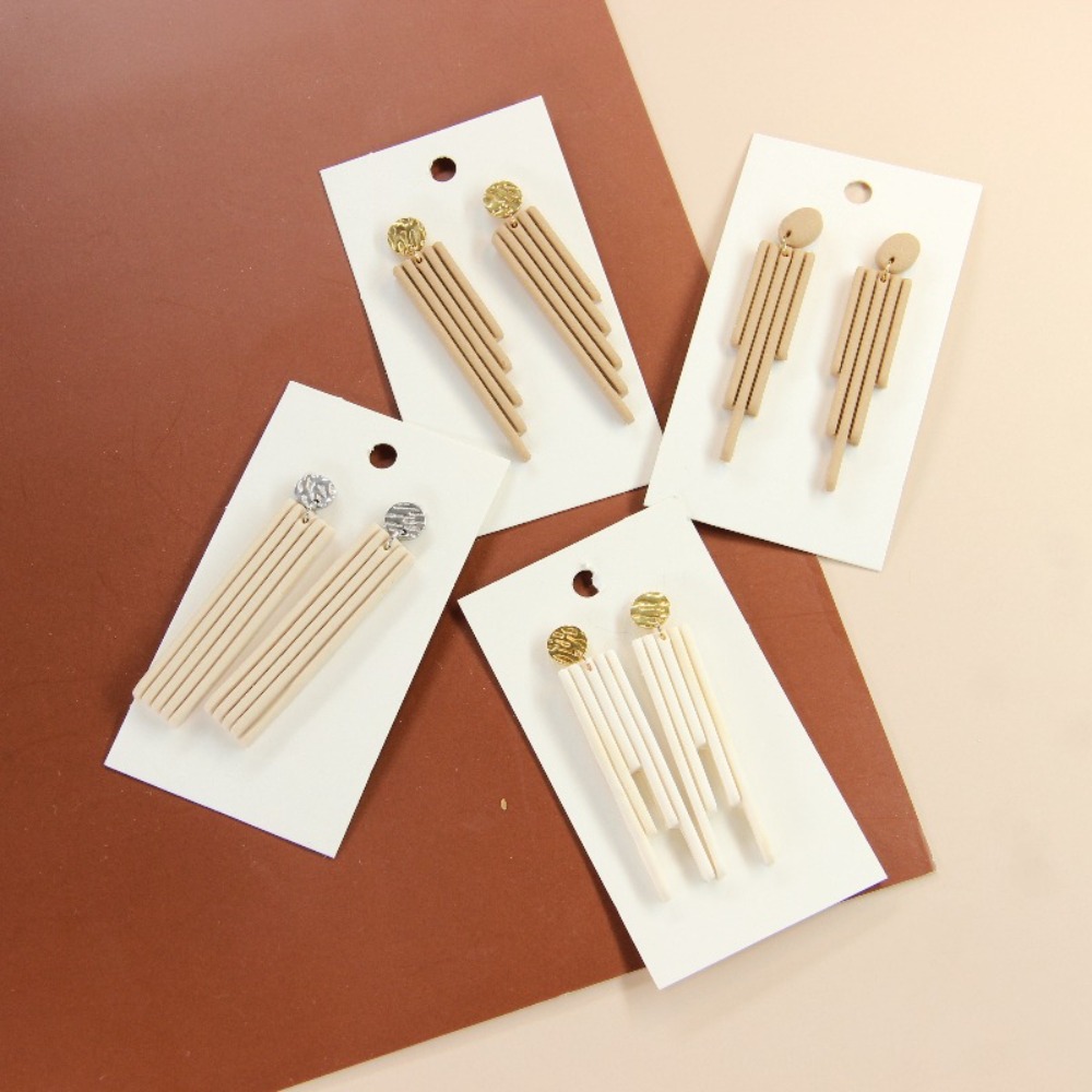4Pcs Geometric Tassel Polymer  - 3D Printing Jewelry ulasan dan harga