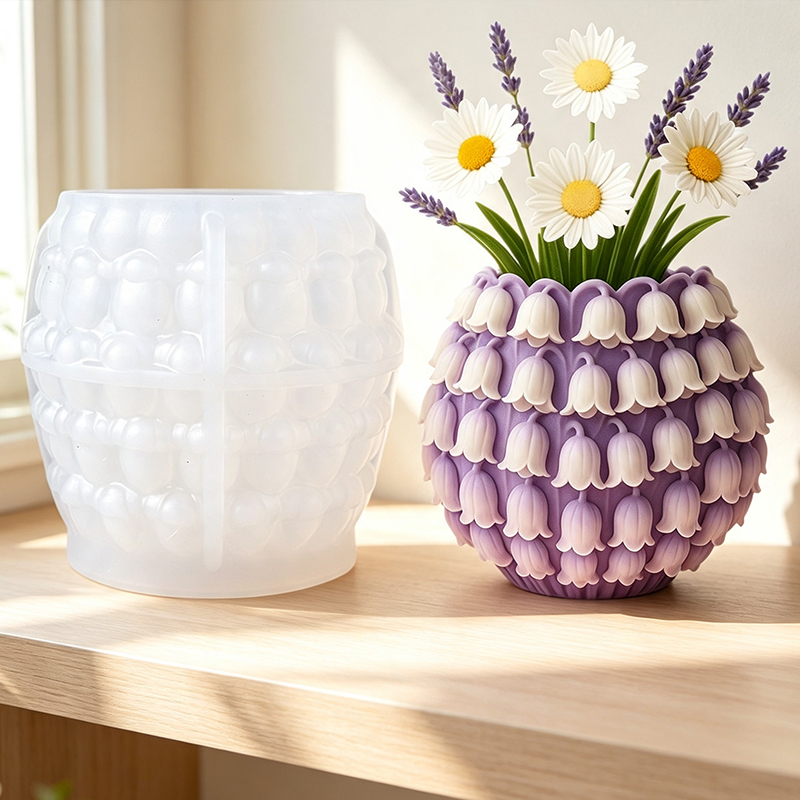 3D Lily of the Valley Vase Sil - 3D Printing Pot ulasan dan harga