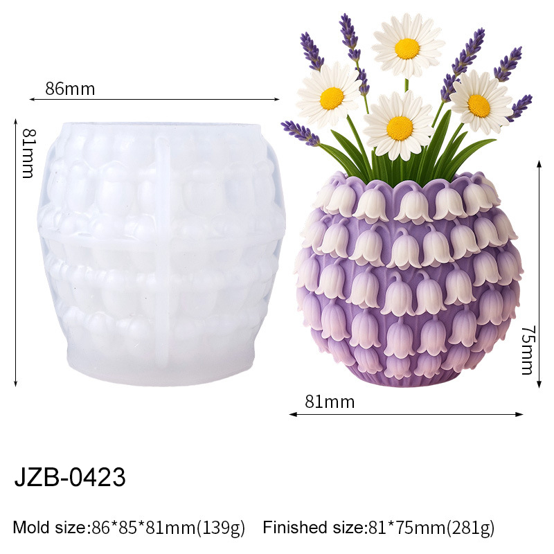 3D Lily of the Valley Vase Sil - 3D Printing Pot ulasan dan harga