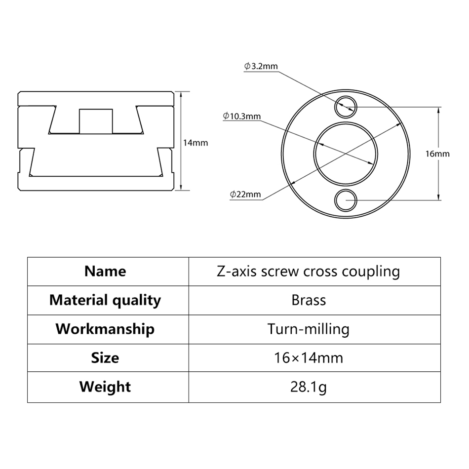 KINGROON 16mm Oldham Coupling  - 3D Printing Z Axis ulasan dan harga