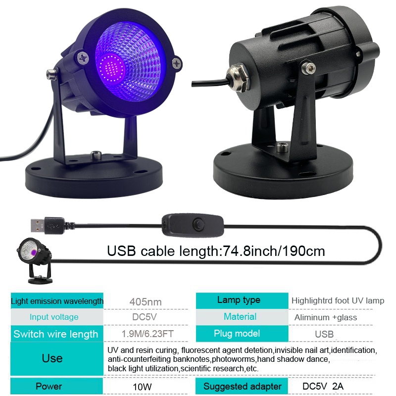 LED Purple Light 10W 30W Black - 3D Printing Uv Sensitive Resin ulasan dan harga