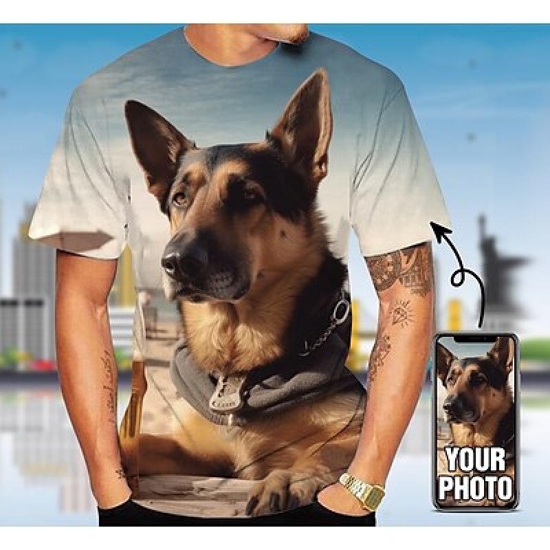 Custom Pet T Shirt for Men Des - 3D Printing Ideas ulasan dan harga