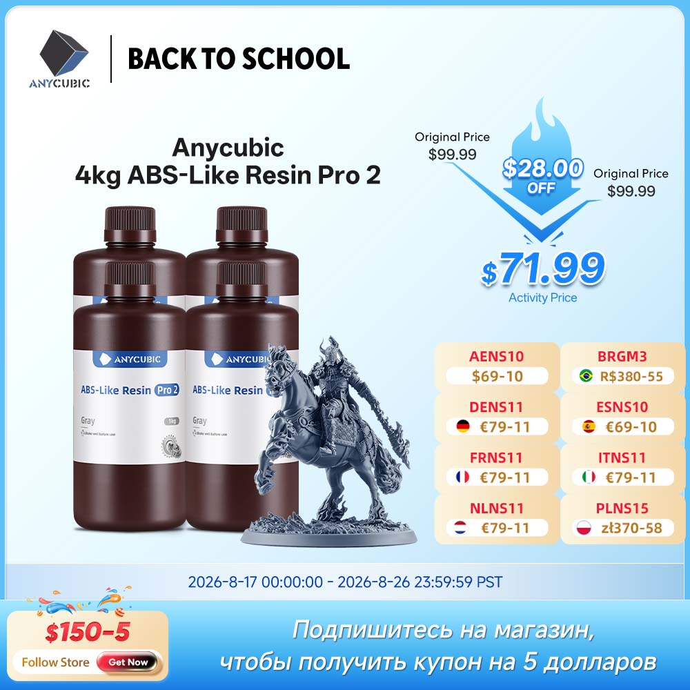 New 2 pieces/lot ANYCUBIC ABS  - 3D Printing Uv Sensitive Resin ulasan dan harga