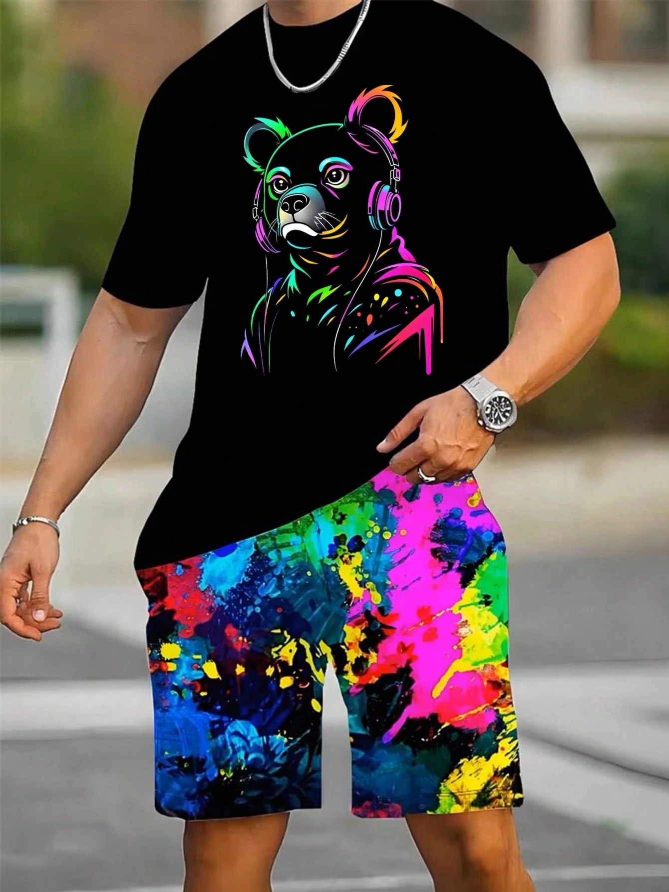 2026 Summer New Men's Short-Sl - 3D Printing Kit ulasan dan harga