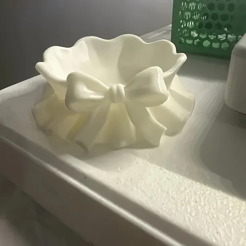 White Bow-Shaped Storage Tray, - 3D Printing Jewelry ulasan dan harga