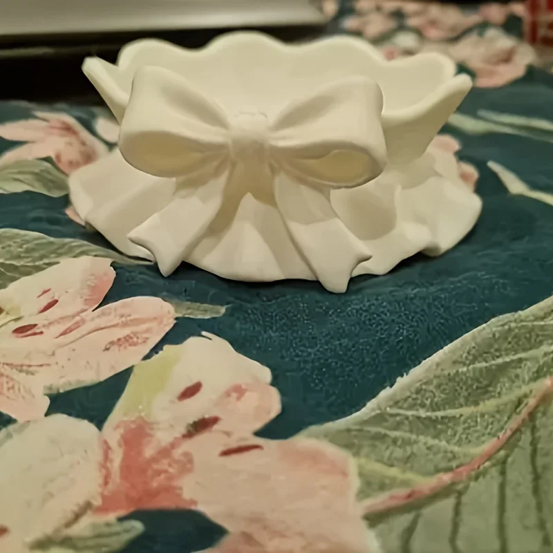 White Bow-Shaped Storage Tray, - 3D Printing Jewelry ulasan dan harga